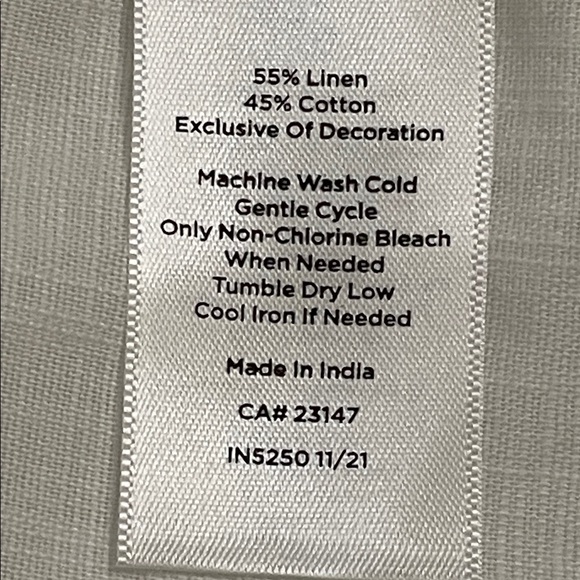 Talbots White Linen Cotton Embroidered Blouse Top Womens Size Large - Picture 8 of 12